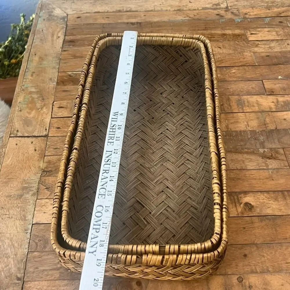 Japanese Gyori Bamboo Storage Baskets 19.5